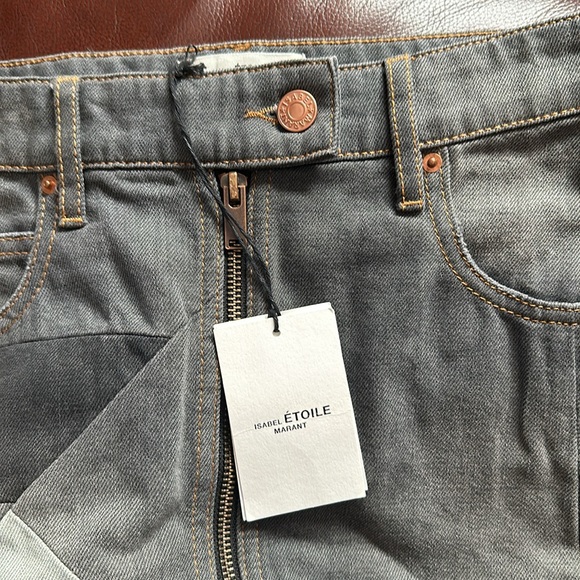 🔥🔥🔥NEW Isabel Marant Etoile Patchwork Denim Mini Skirt - Picture 3 of 10